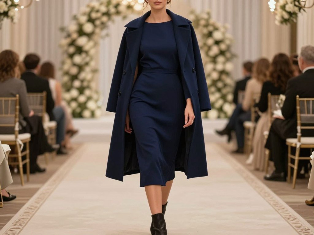 winter cocktail attire with elegant coat winter cocktail attire with elegant coat