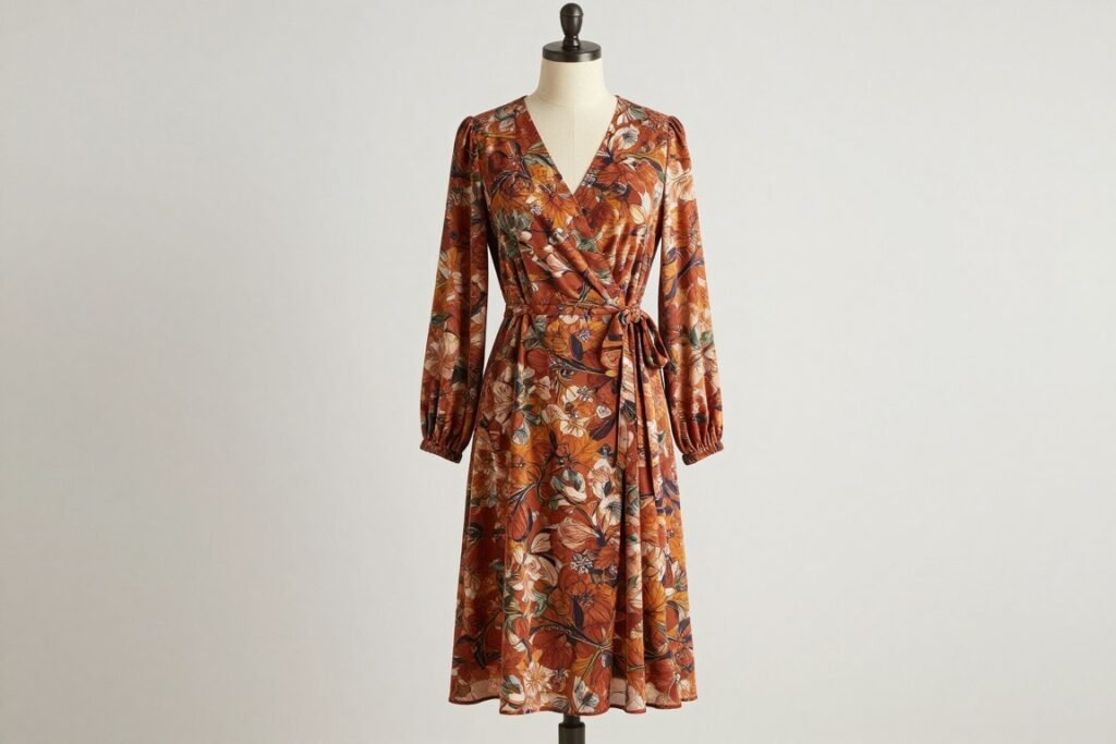wrap dress style for october wedding
