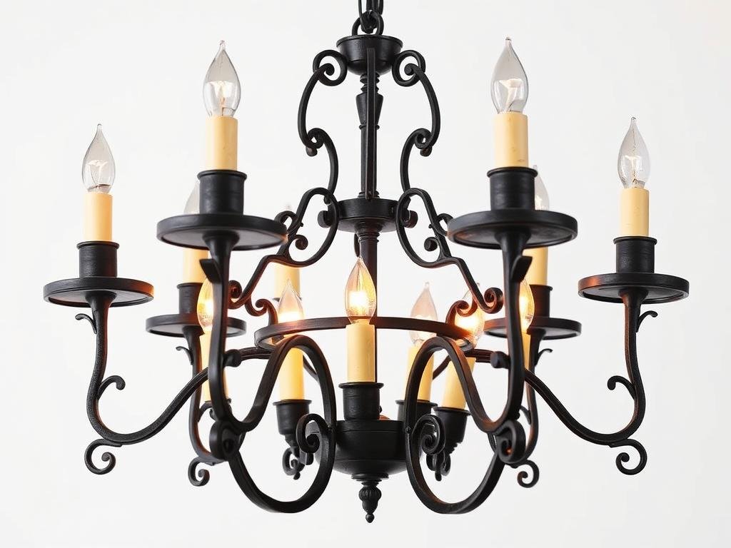 wrought iron rustic bedroom chandelier