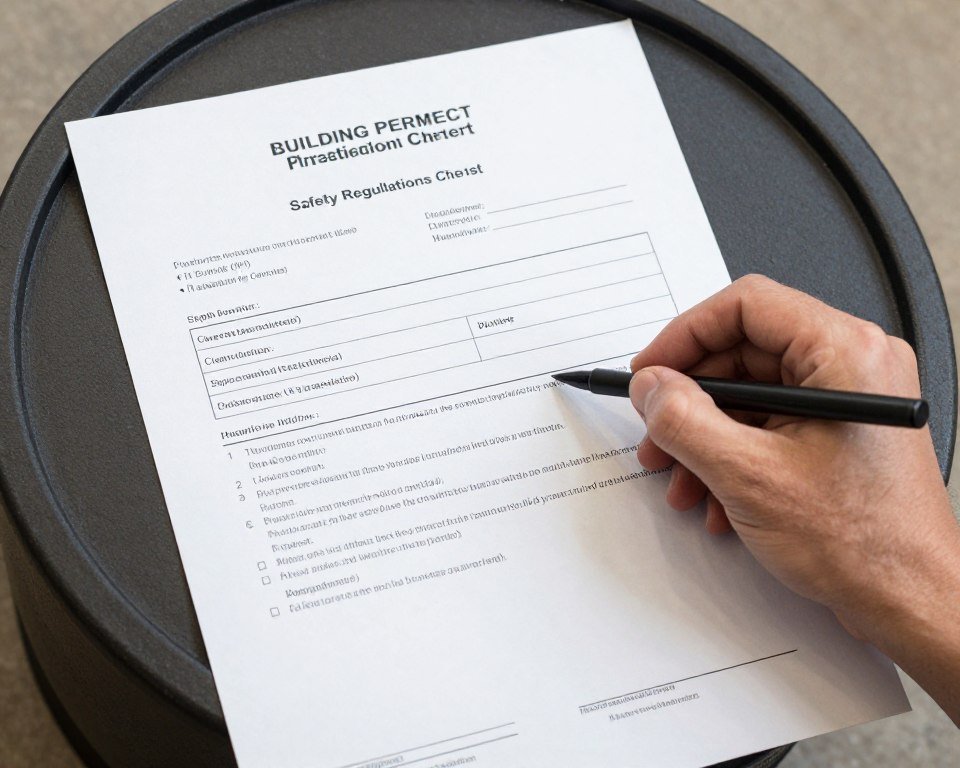 Building permit and fire pit safety regulations document