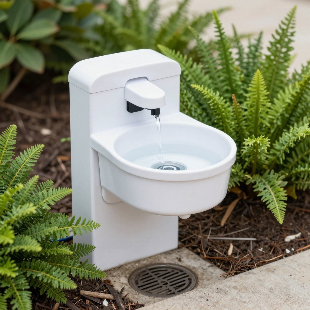 Outdoor pet water station with automatic refill