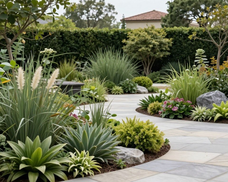 backyard decor integrated with natural landscape