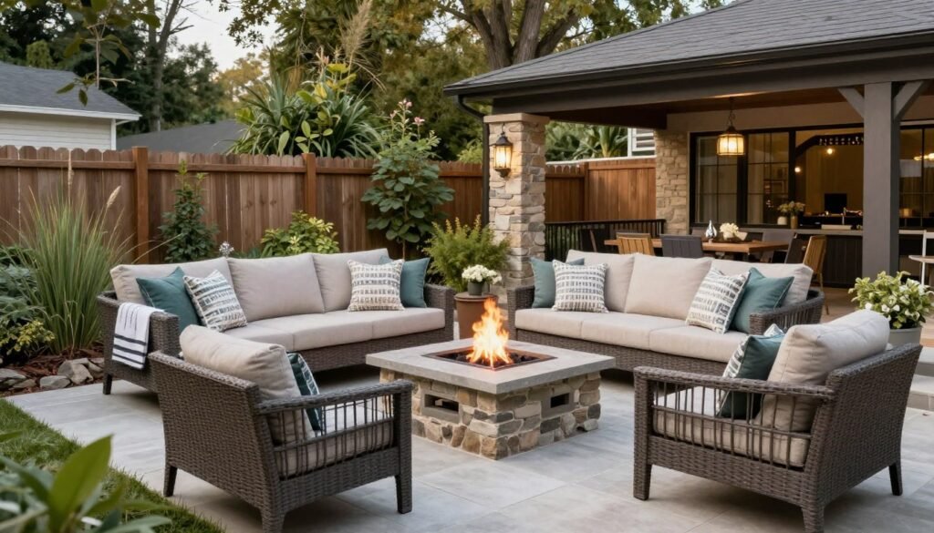 backyard designed for multi-season use