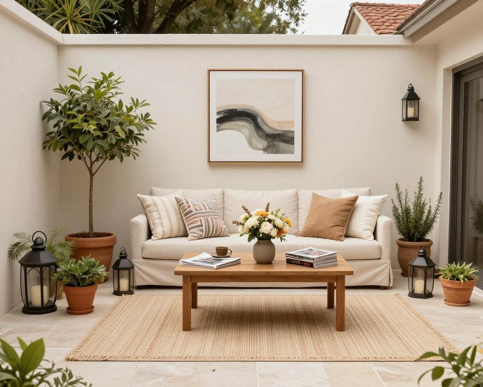 backyard with decorative finishing touches and accessories
