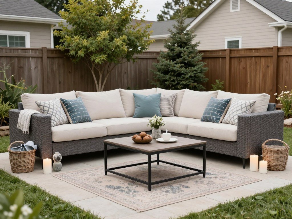 backyard with decorative finishing touches