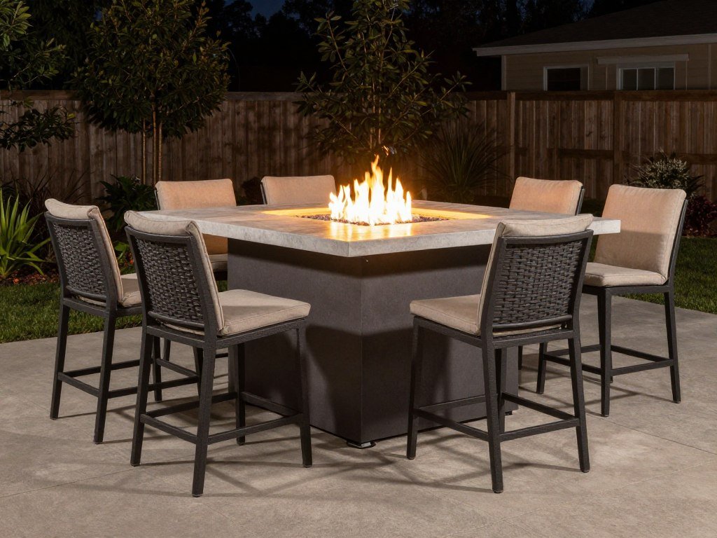 bar height fire pit table