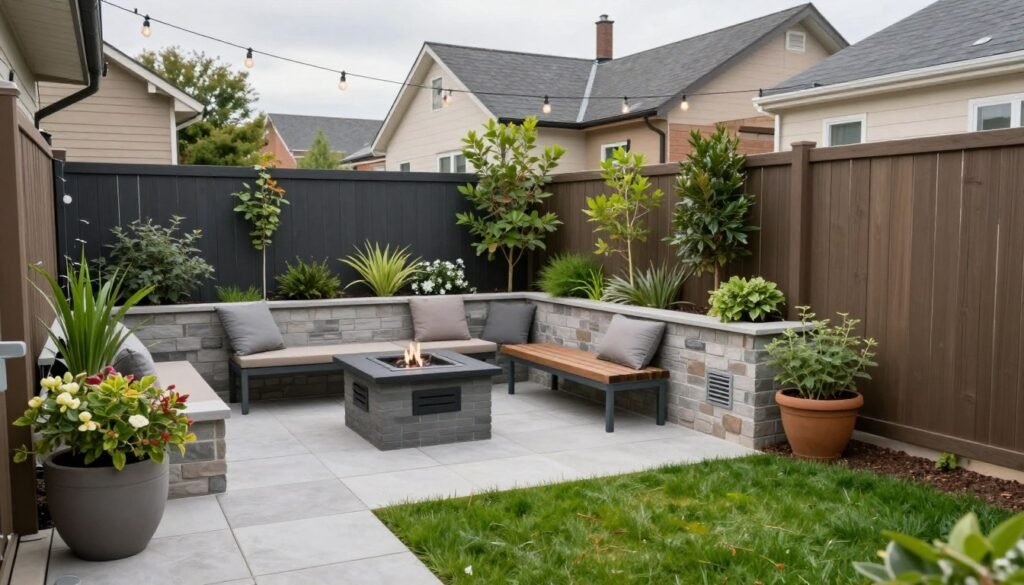 beautifully designed small backyard showing multiple ideas implemented together