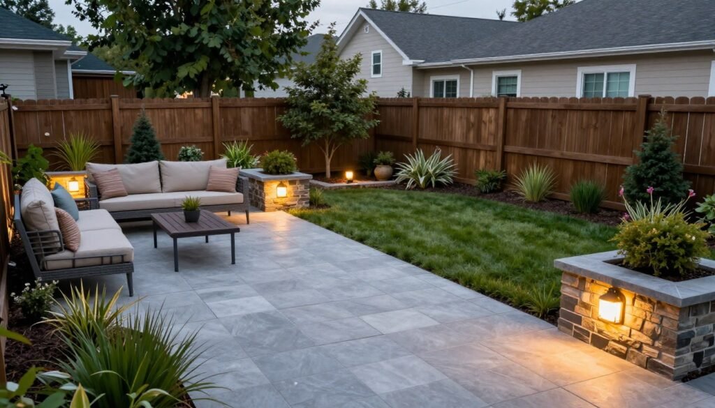 beautifully transformed backyard landscape