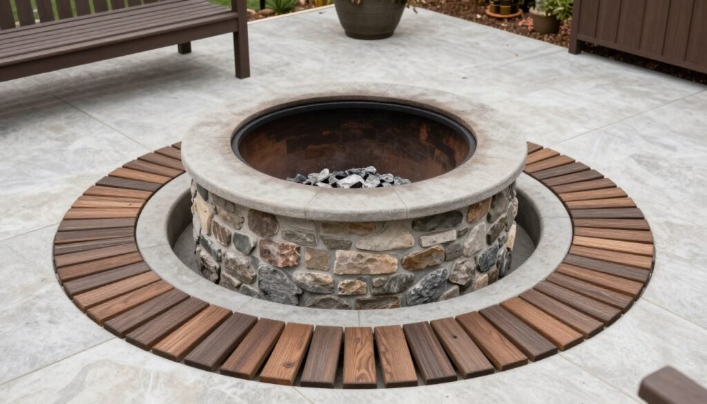 clean well-maintained fire pit ready for use