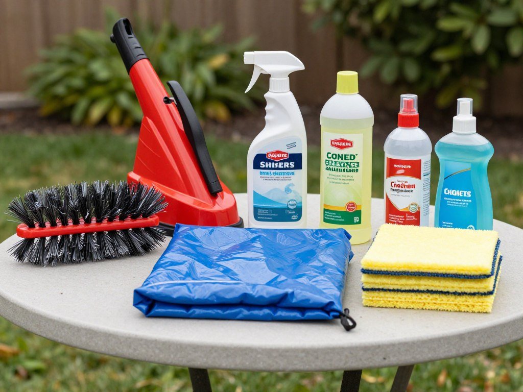 cleaning supplies for fire pit maintenance