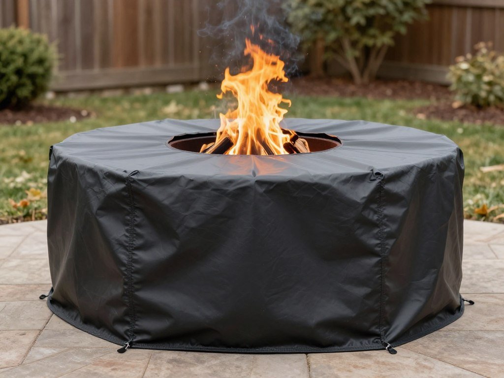 covering fire pit for winter storage