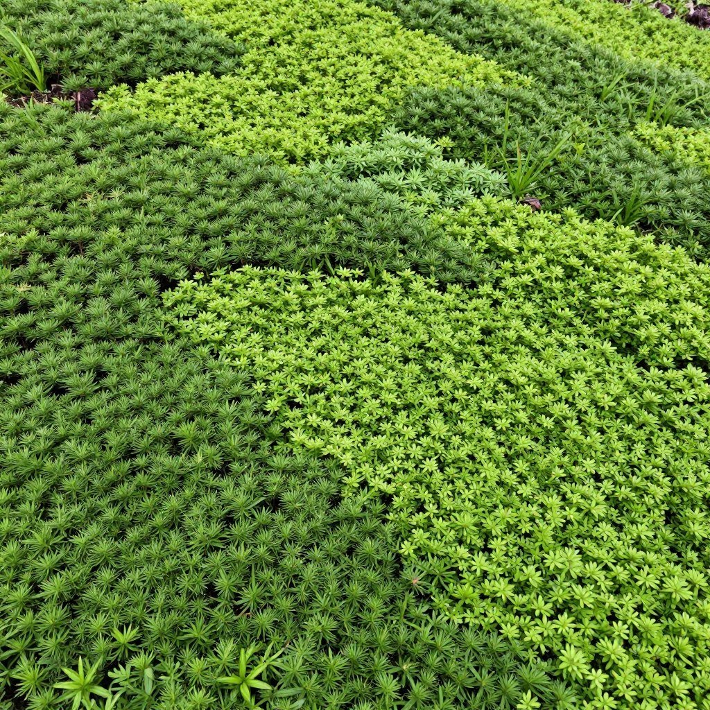 dense ground cover plants creating erosion control on sloped backyard