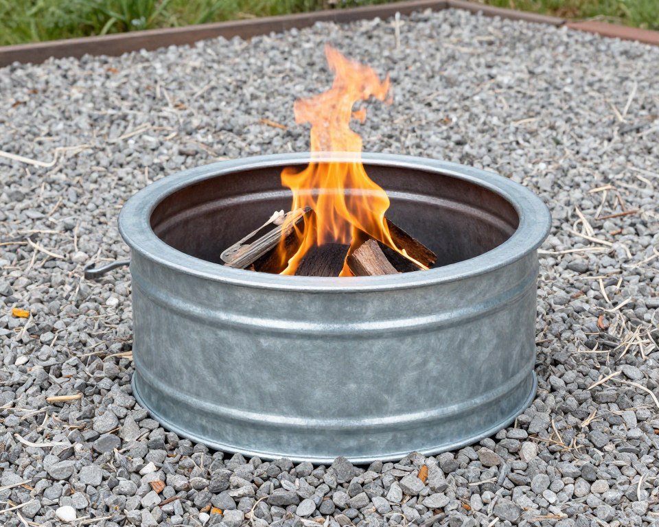 galvanized metal ring fire pit