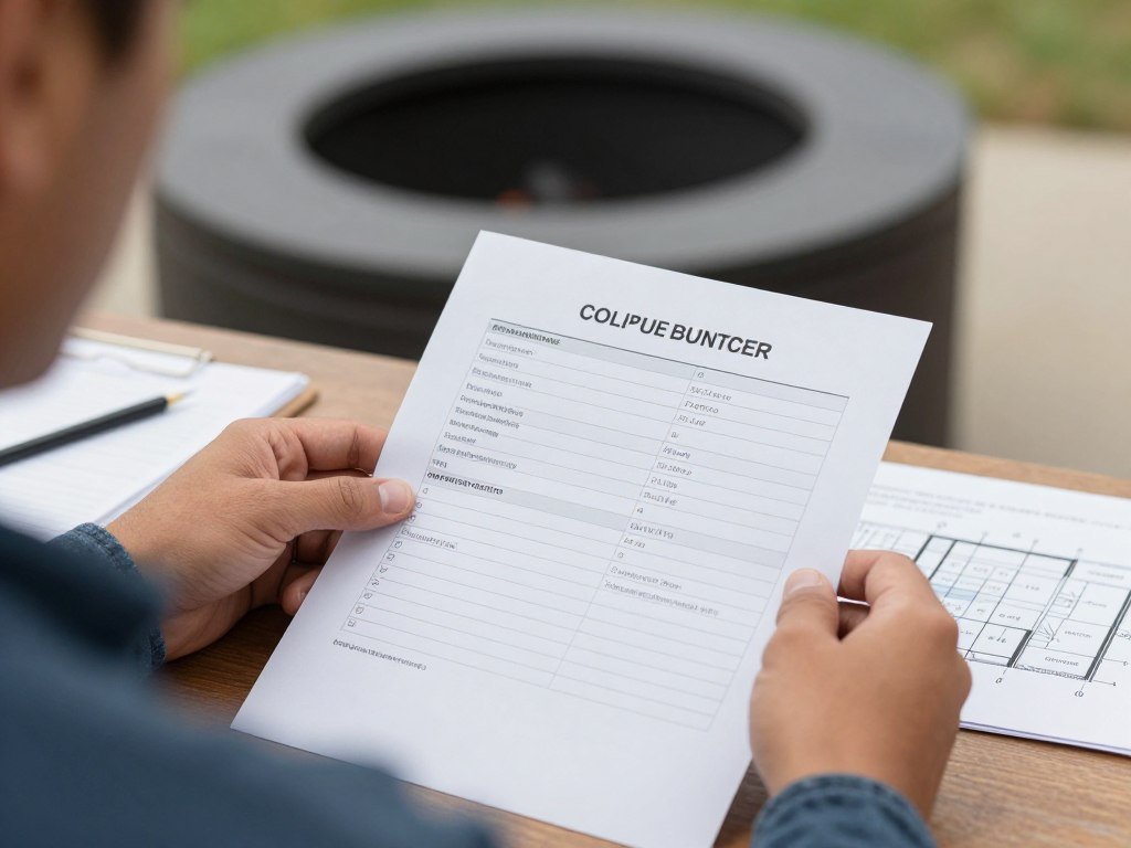 homeowner reviewing building permits and regulations for fire pit