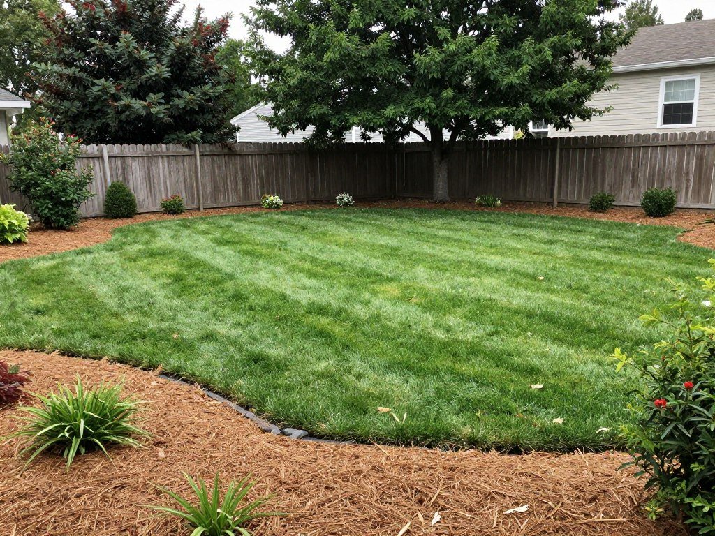 restored backyard lawn after wedding event cleanup