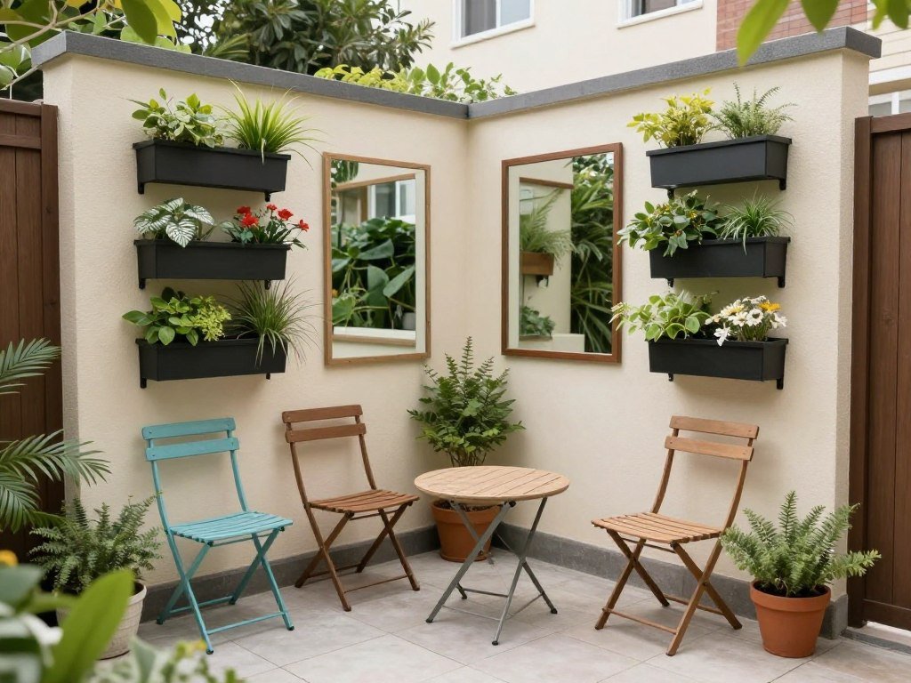 small cozy backyard maximized with vertical gardening and smart furniture small cozy backyard maximized with vertical gardening and smart furniture
