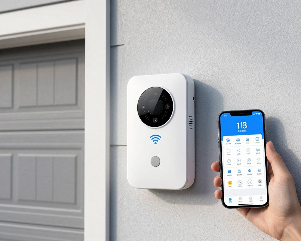 smart irrigation controller and rain sensor on house exterior