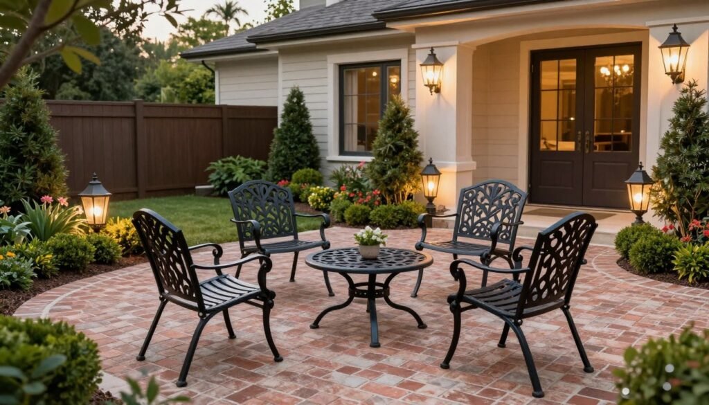 traditional style patio with classic elements