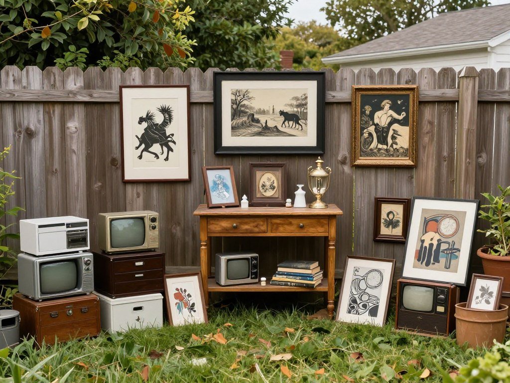 unique decorative accents in backyard