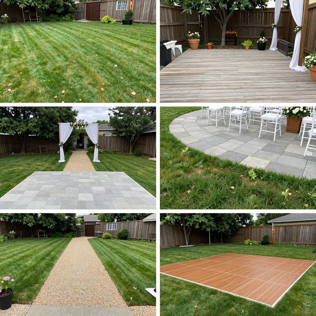 various backyard surface options for small wedding venues various backyard surface options for small wedding venues