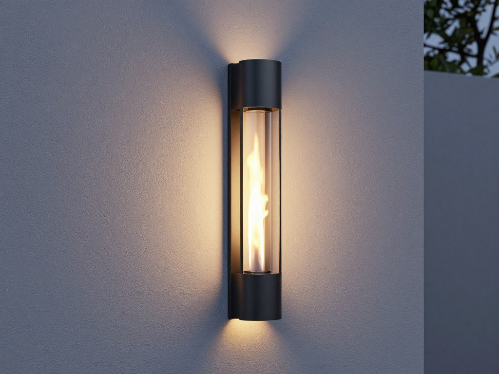 wall-mounted modern fire feature